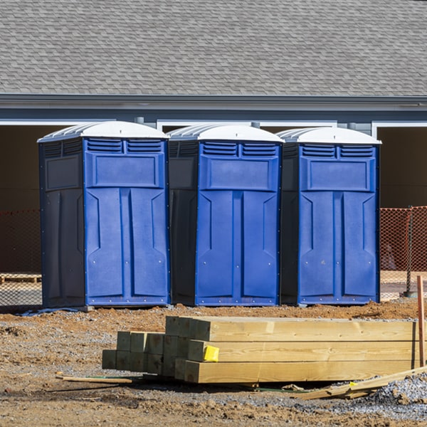 how often are the porta potties cleaned and serviced during a rental period in Pittsfield